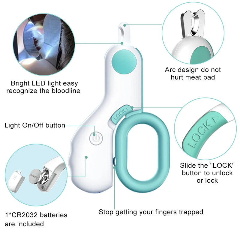 LED Small Pet Nail Clippers