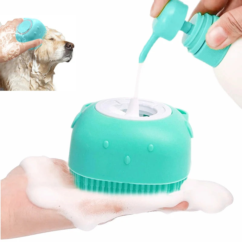 Soft Silicone Pet Bathing & Grooming Brush